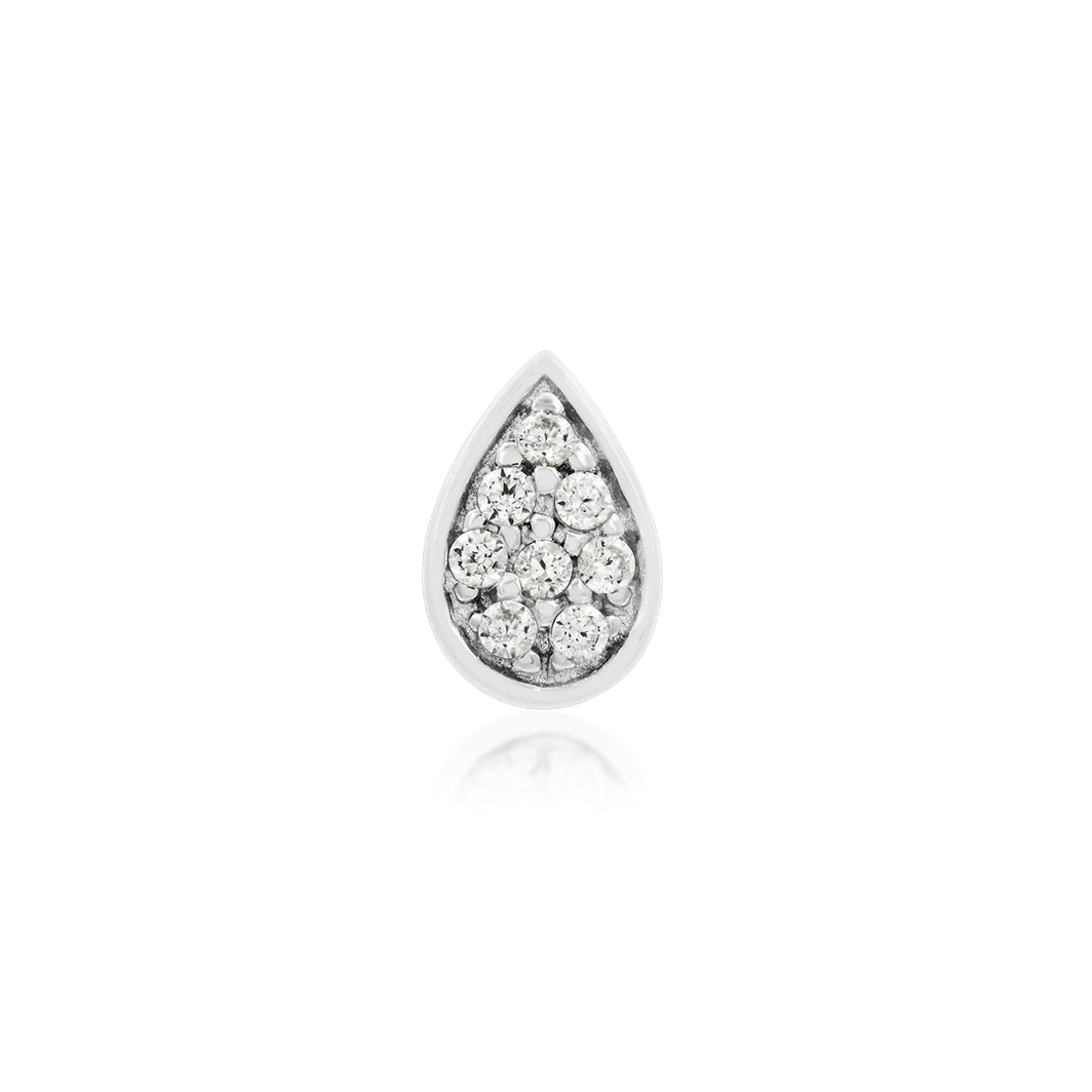 Gold Pear with CZ — Junipurr