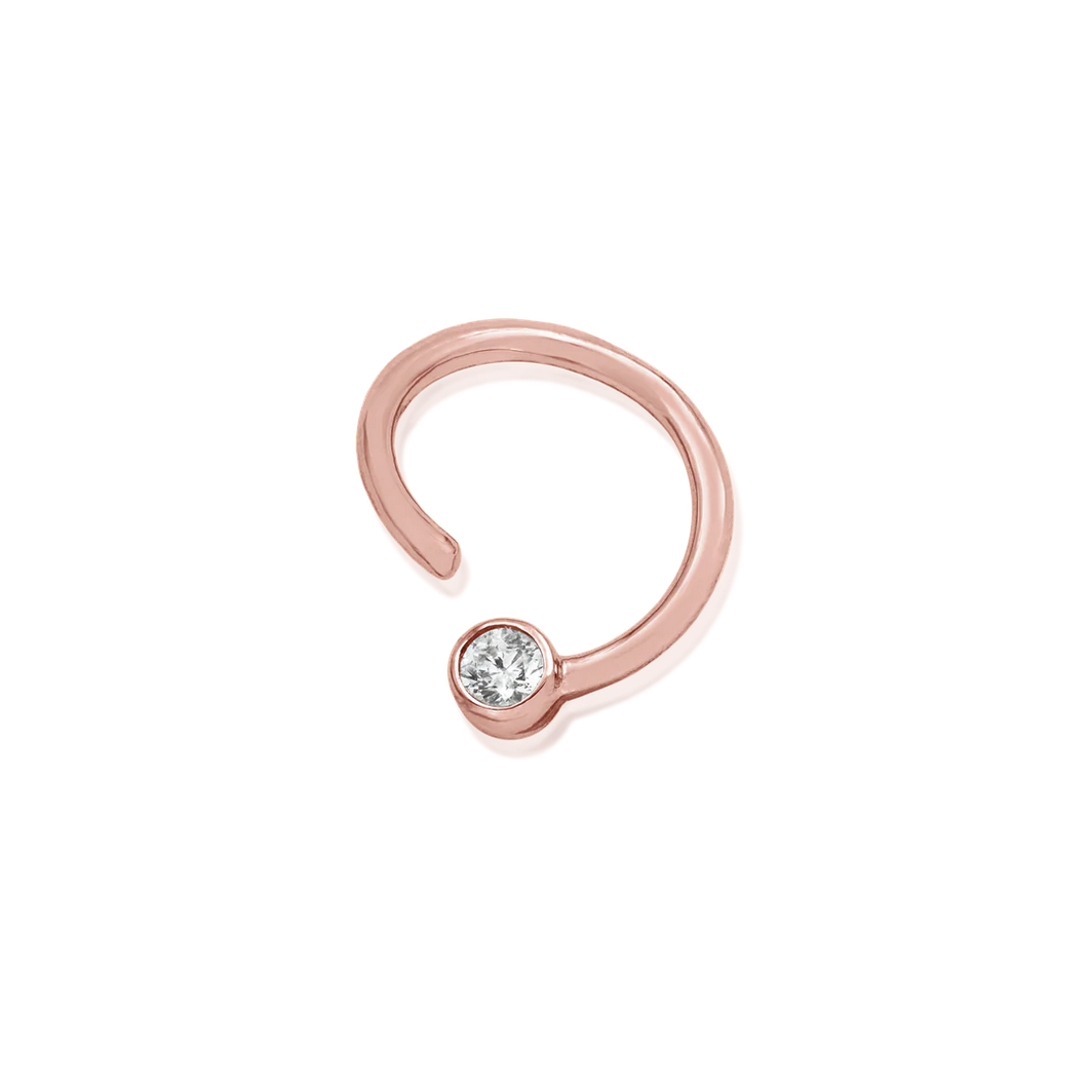 Gold Ring with Fixed CZ — Junipurr