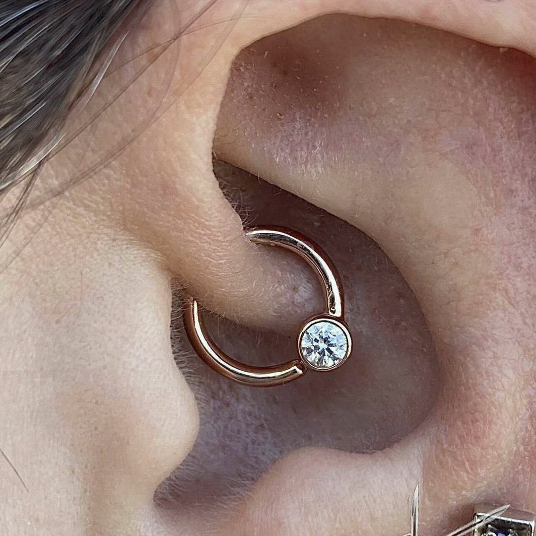Gold Ring with Fixed CZ — Junipurr