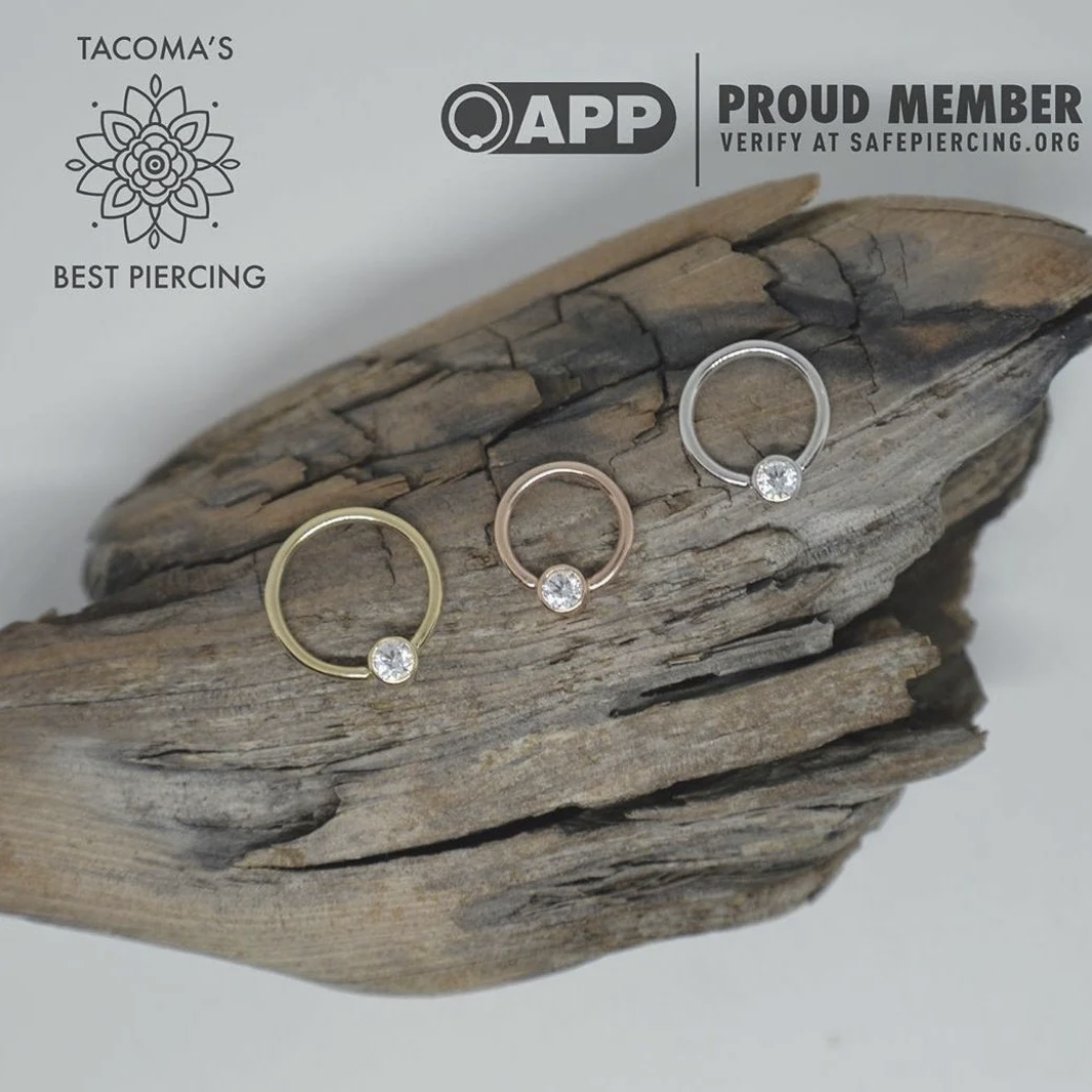 Gold Ring with Fixed CZ — Junipurr