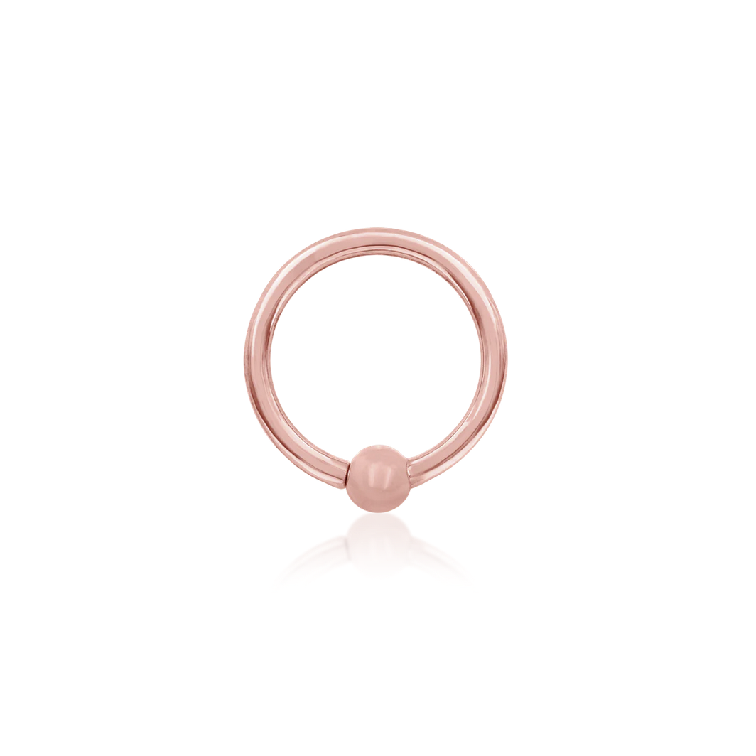 Gold Ring with Fixed Bead — Junipurr