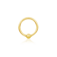 Gold Ring with Fixed Bead — Junipurr