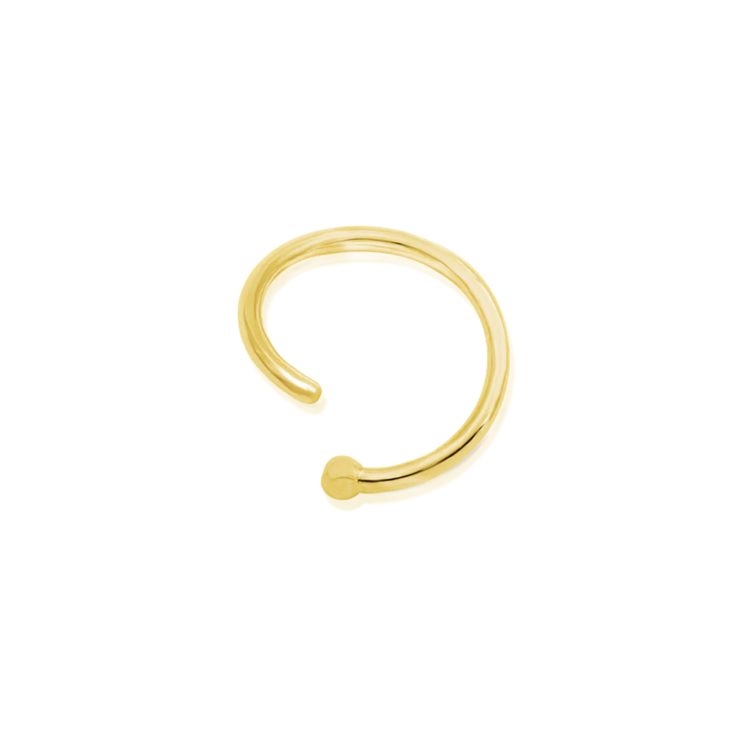 Gold Ring with Fixed Bead — Junipurr