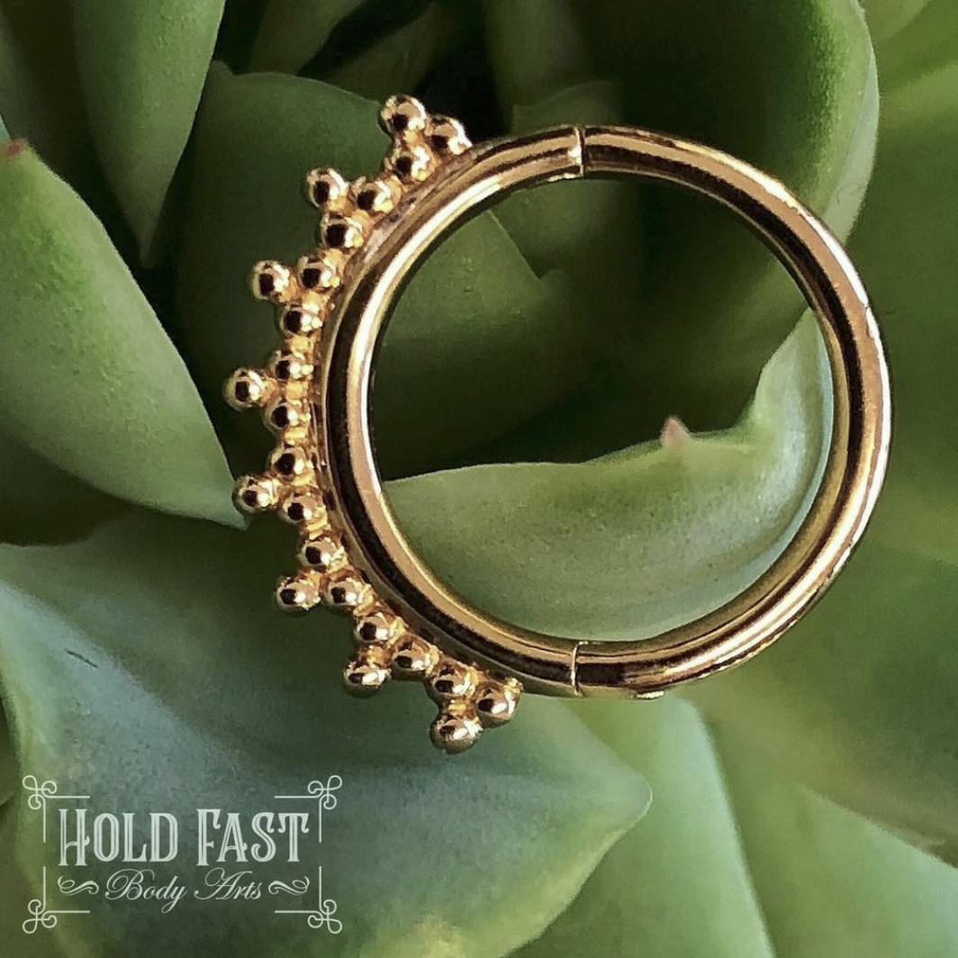 Gold Tri-Bead Clicker — Junipurr