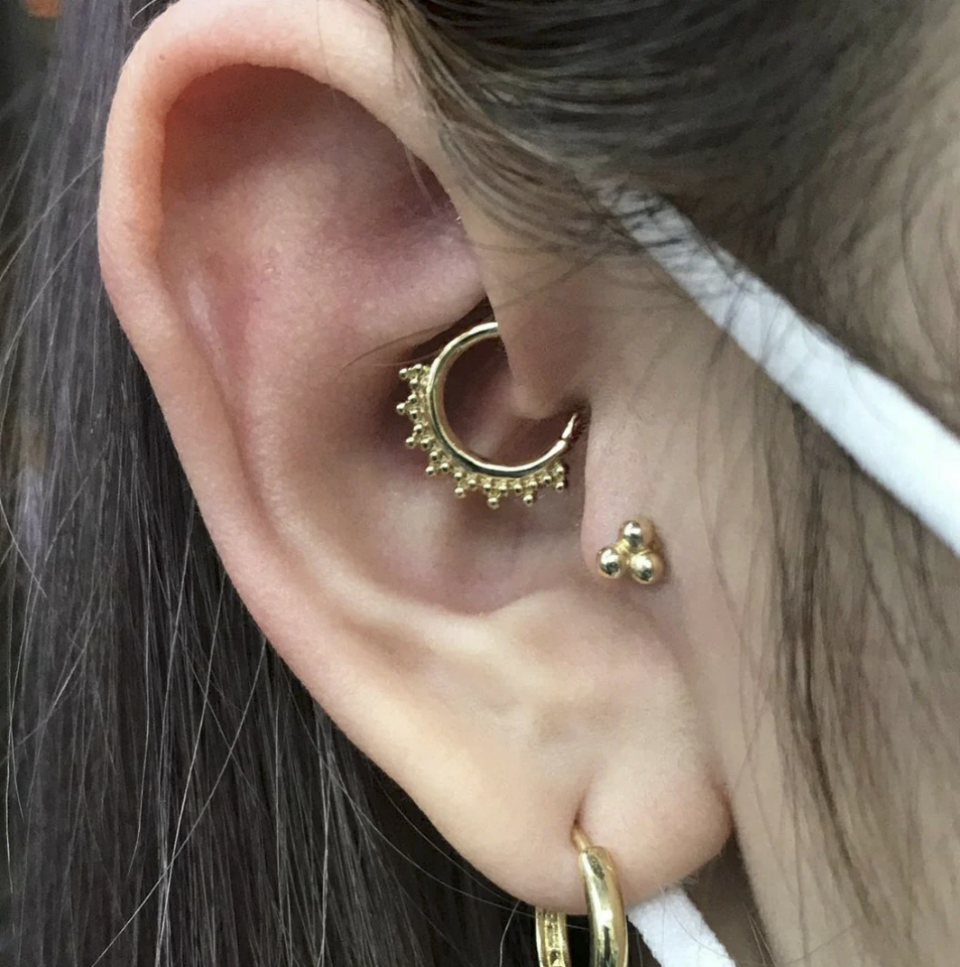 Gold Tri-Bead Clicker — Junipurr