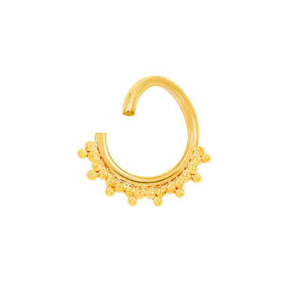 Gold Tri-Bead Seam Ring (Halo) — Junipurr