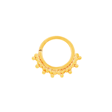 Gold Tri-Bead Seam Ring (Halo) — Junipurr