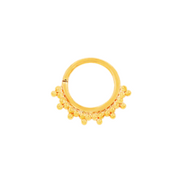 Gold Tri-Bead Seam Ring (Halo) — Junipurr