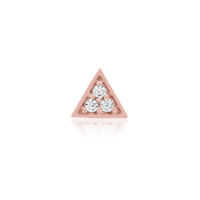 Gold Triangle with 3 CZ from Junipurr Rose Gold (Vault) — Junipurr
