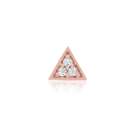 Gold Triangle with 3 CZ from Junipurr Rose Gold (Vault)