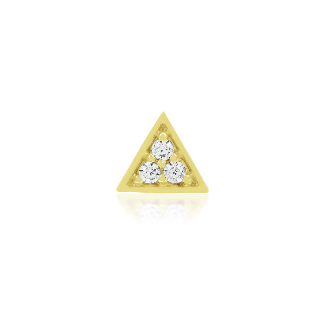 Gold Triangle with 3 CZ from Junipurr