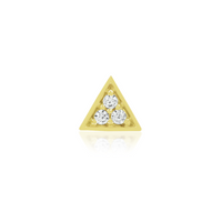 Gold Triangle with 3 CZ — Junipurr
