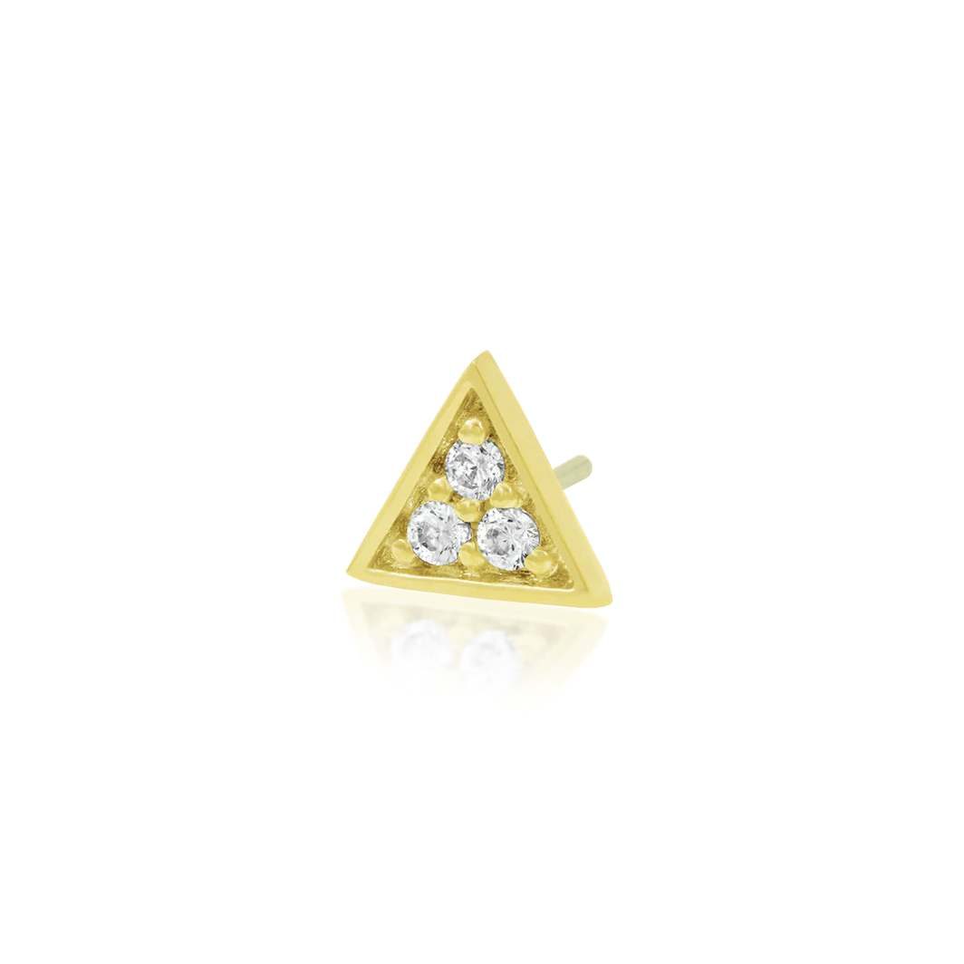 Gold Triangle with 3 CZ — Junipurr