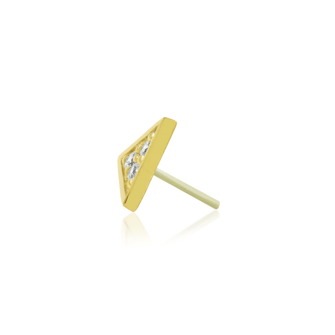 Gold Triangle with 3 CZ — Junipurr