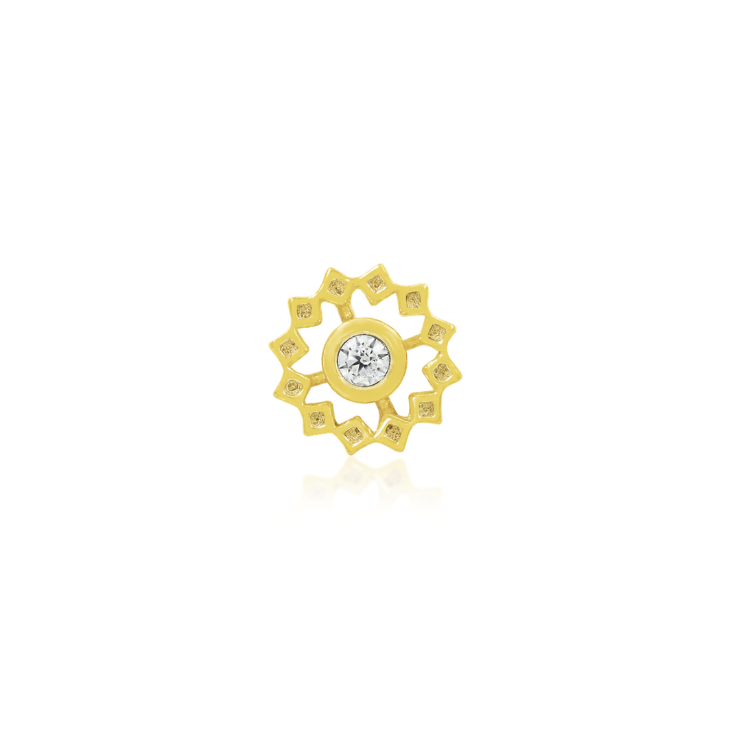 Gold Wheel with CZ — Junipurr