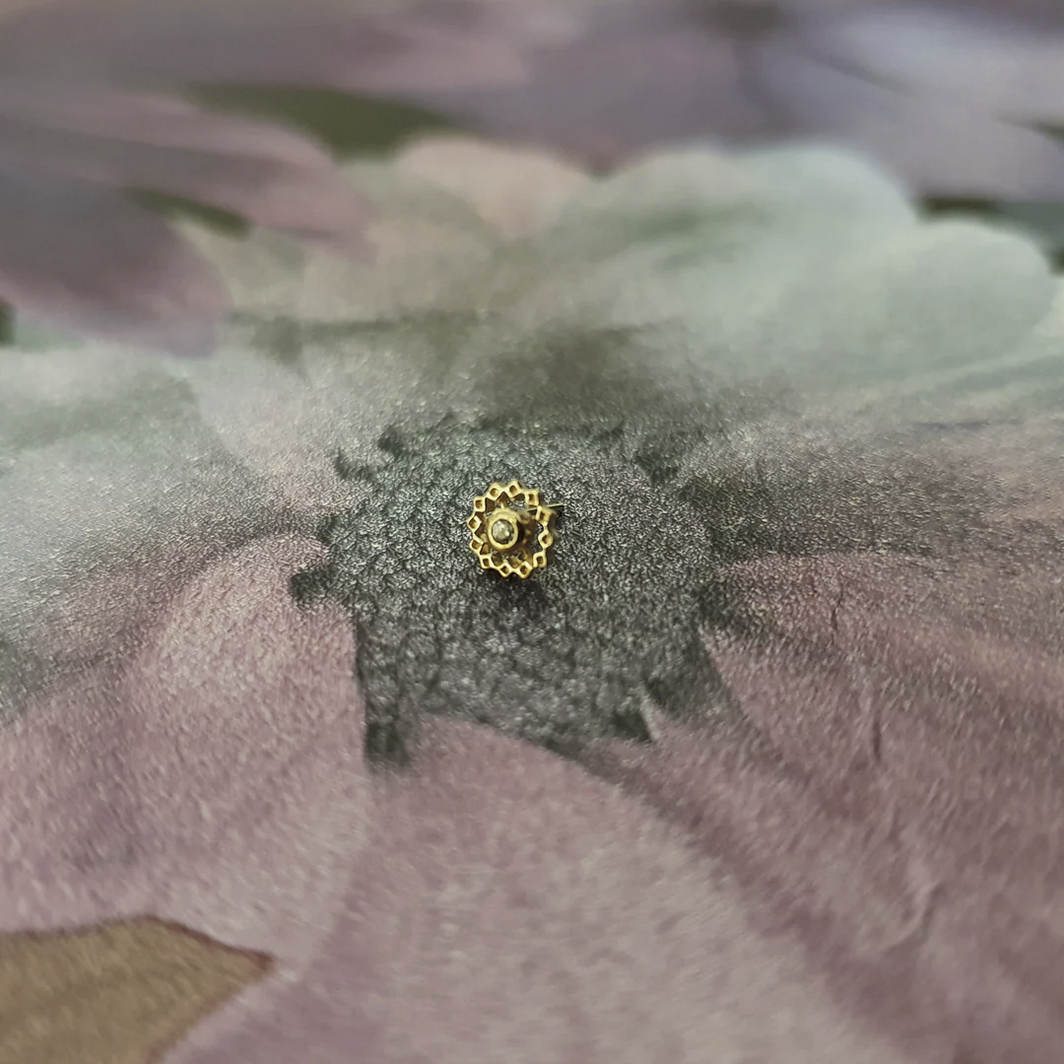Gold Wheel with CZ — Junipurr