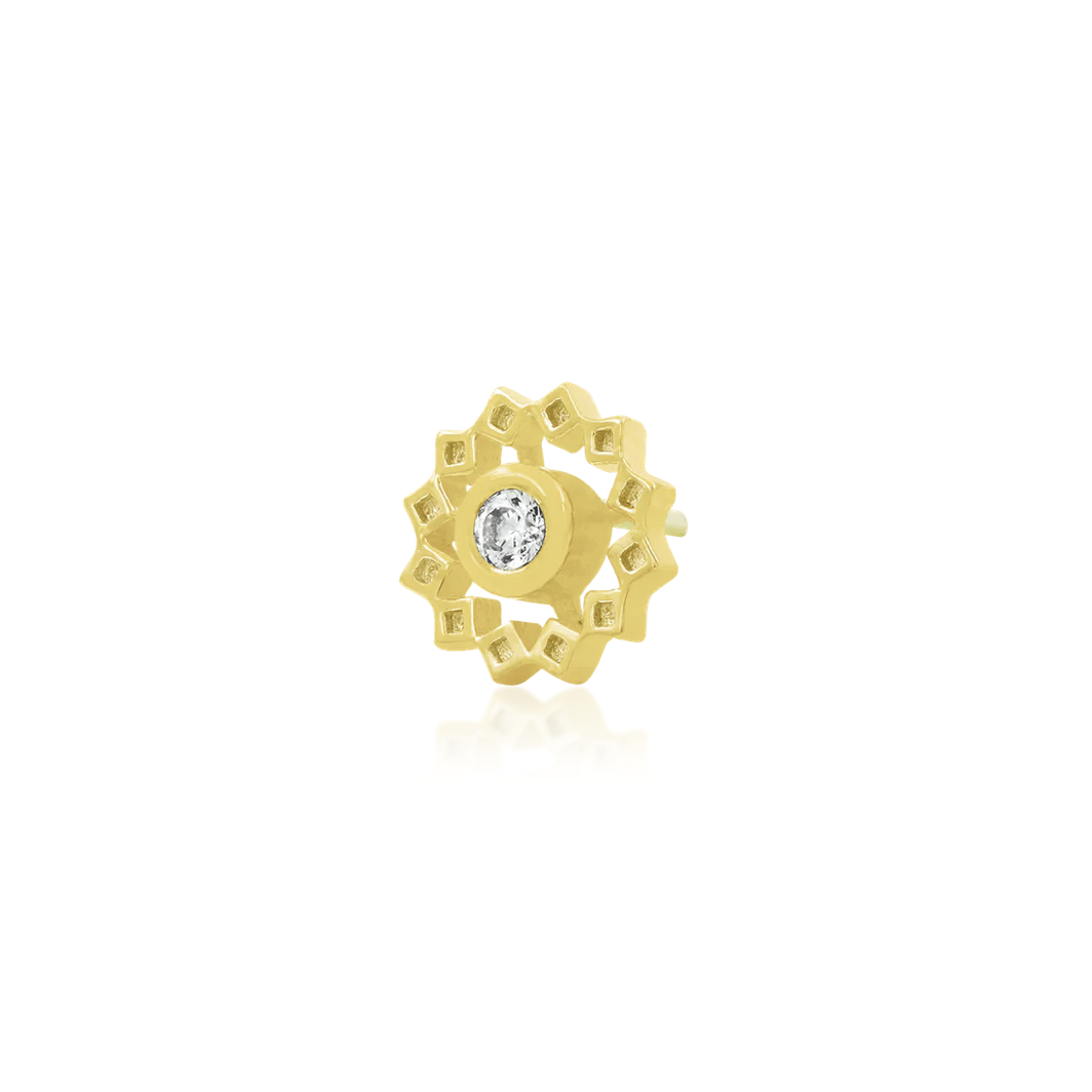 Gold Wheel with CZ — Junipurr