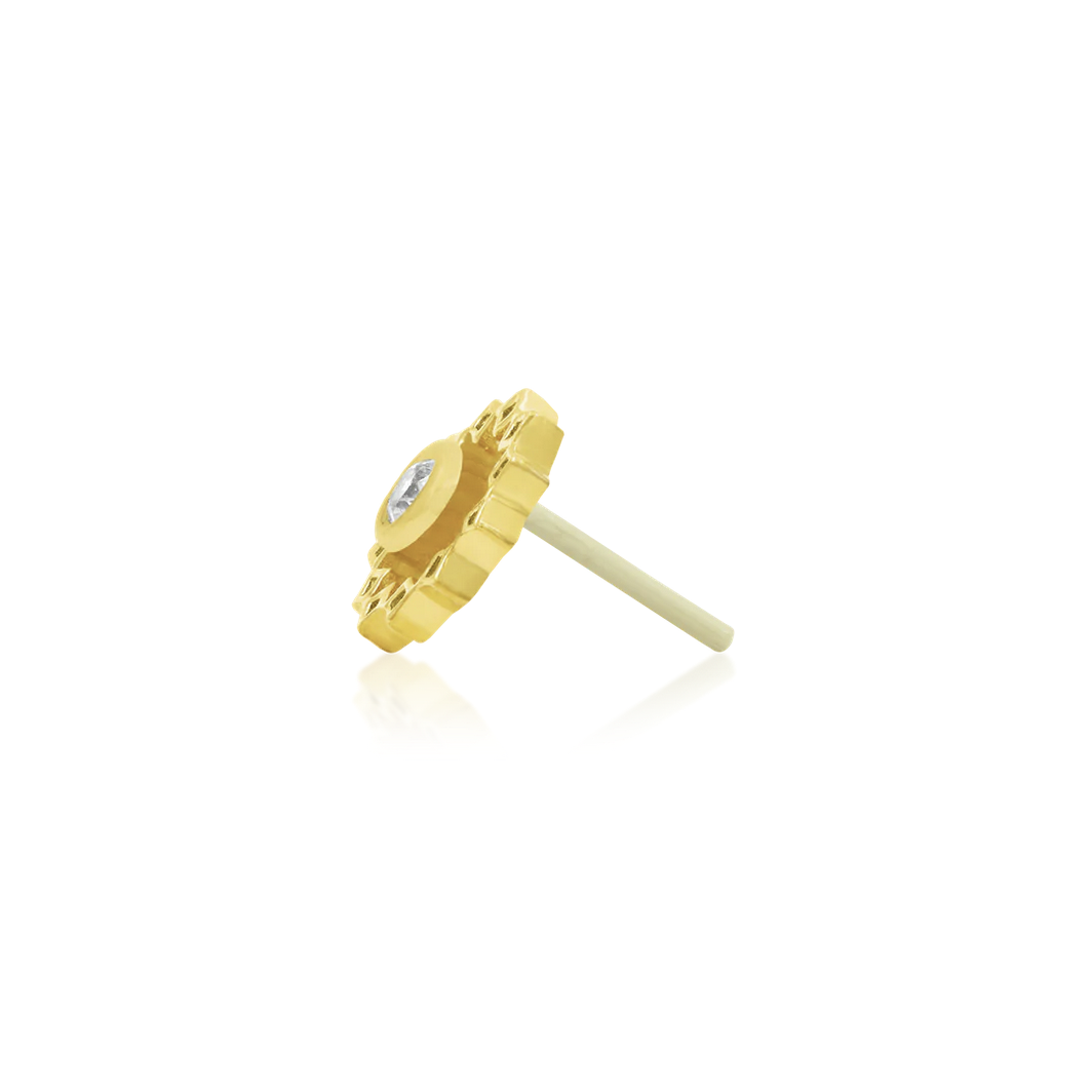 Gold Wheel with CZ — Junipurr