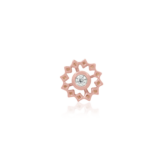 Gold Wheel with CZ from Junipurr Rose Gold (Vault)