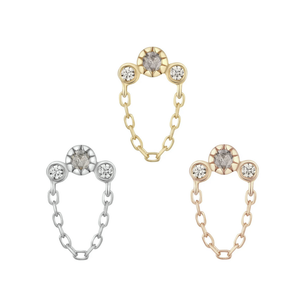 Halston with Grey Diamond and White Sapphire — Buddha