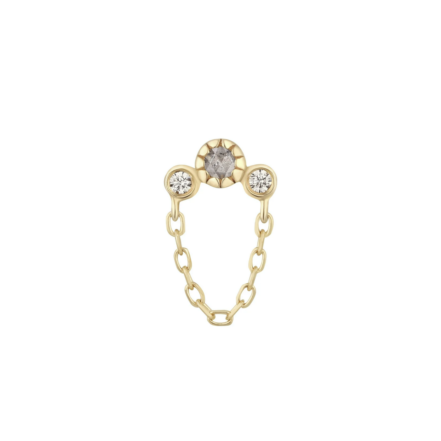 Halston with Grey Diamond and White Sapphire From Buddha