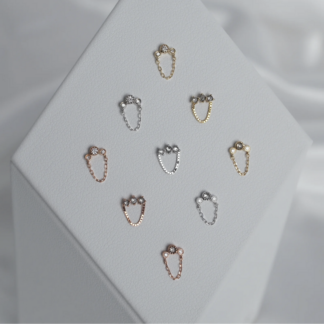 Halston with Reverse Set Grey Diamonds — Buddha