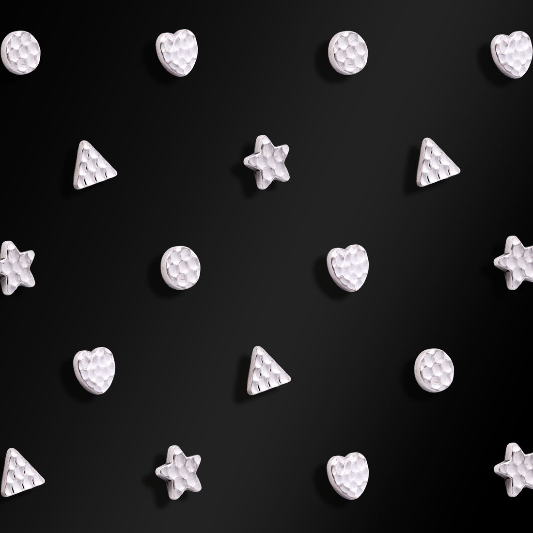 Titanium Hammered Star