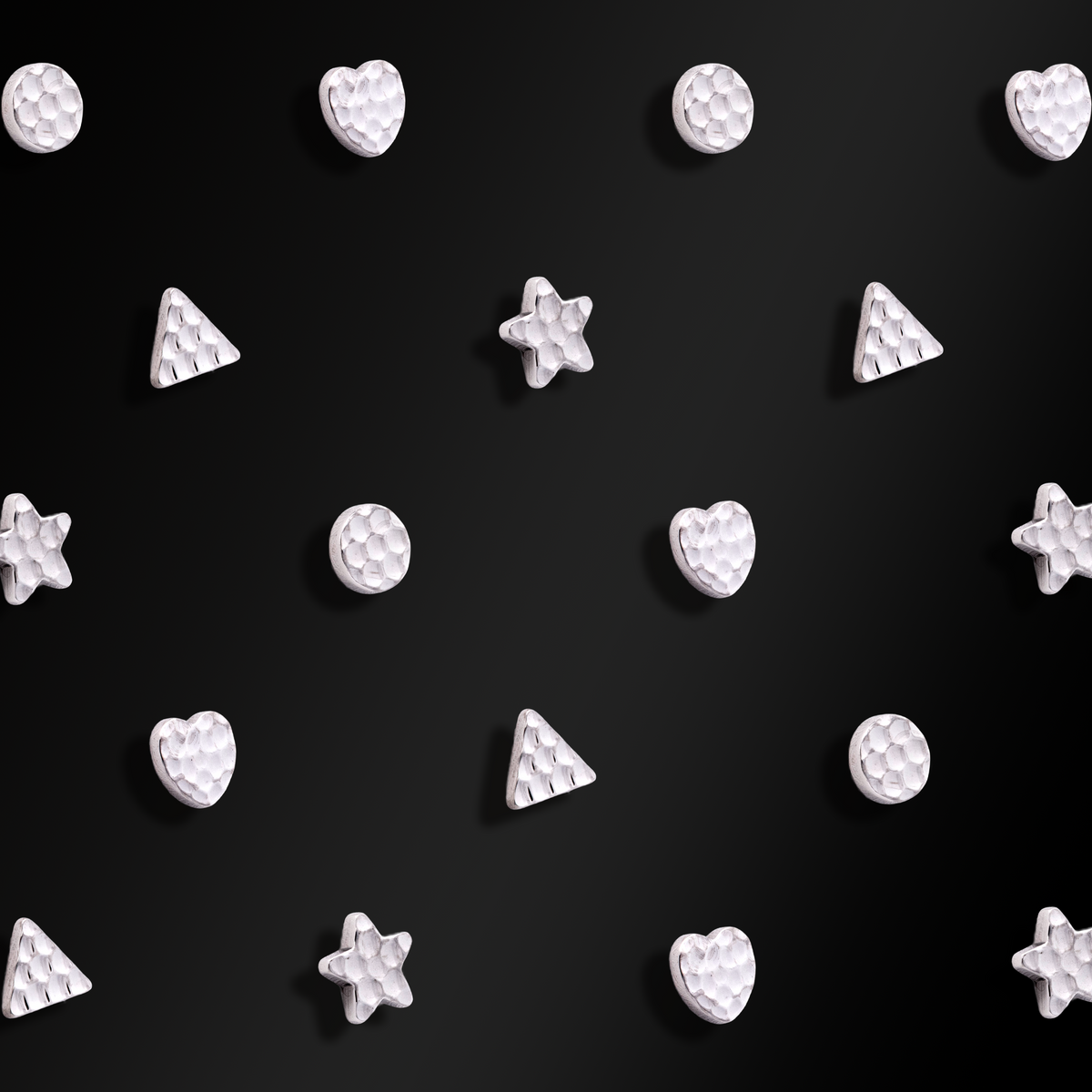 Titanium Hammered Star