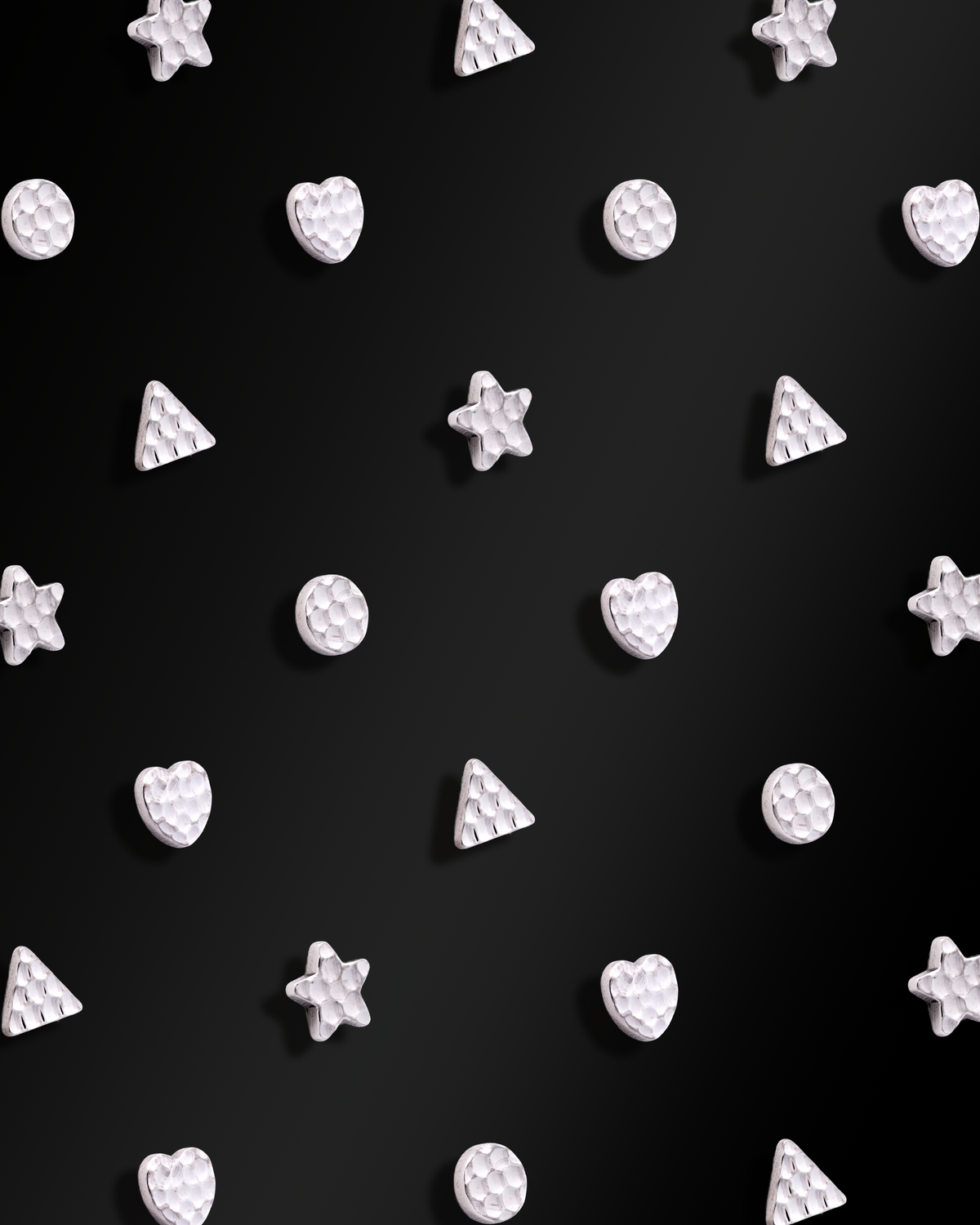Titanium Hammered Triangle