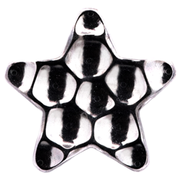 Titanium Hammered Star