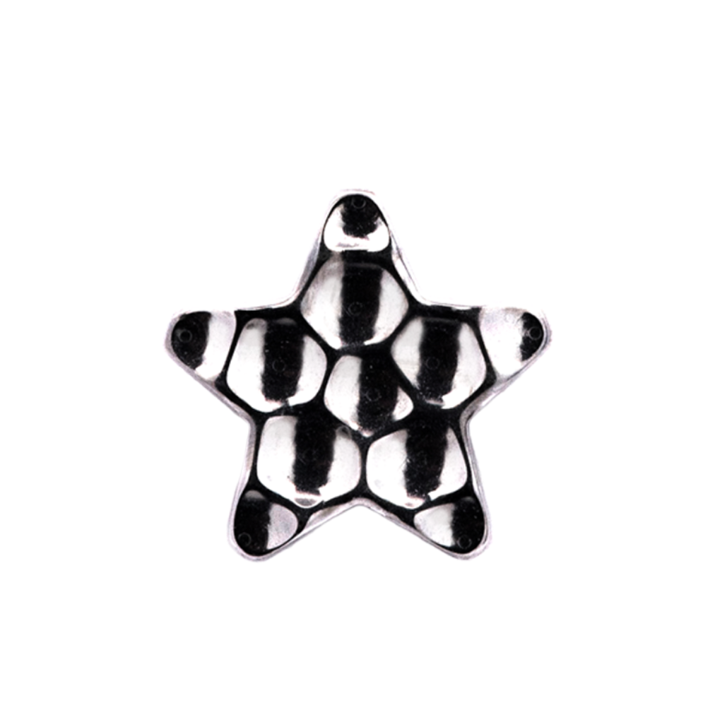 Titanium Hammered Star