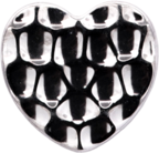 Titanium Hammered Heart