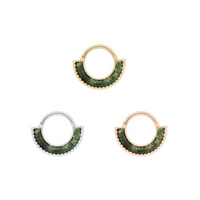 Harmonic with Moss Agate Clicker — Buddha
