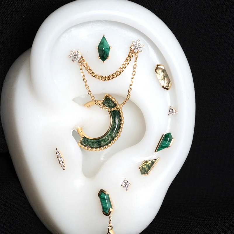 Harmonic with Moss Agate Clicker — Buddha