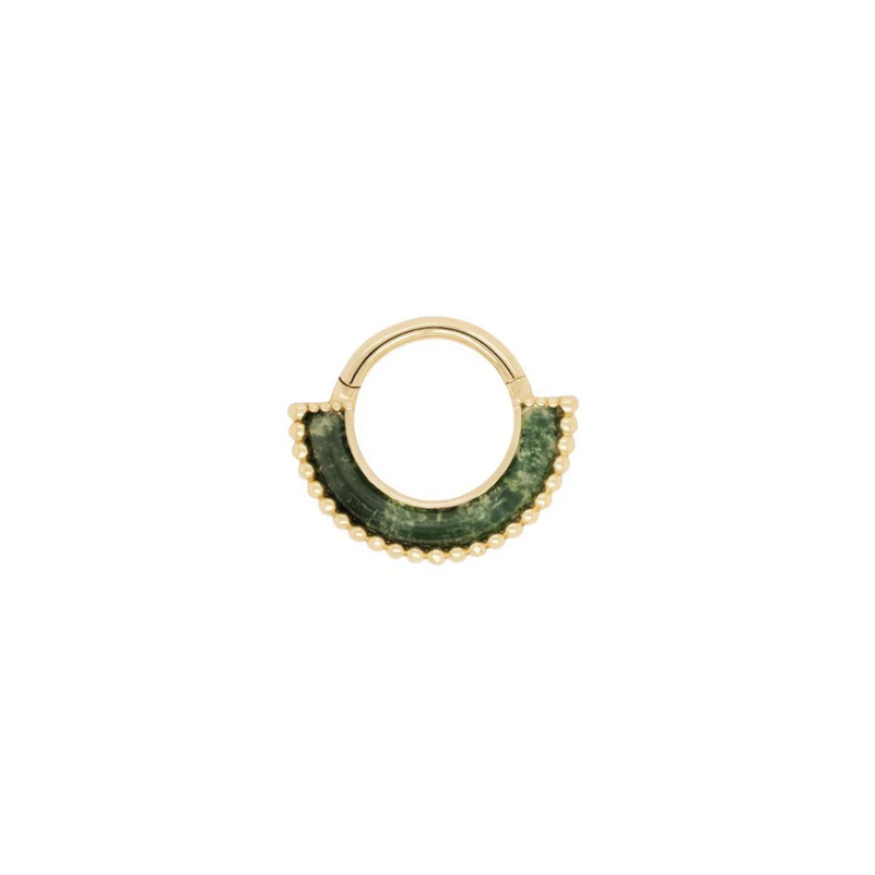 Harmonic with Moss Agate Clicker — Buddha