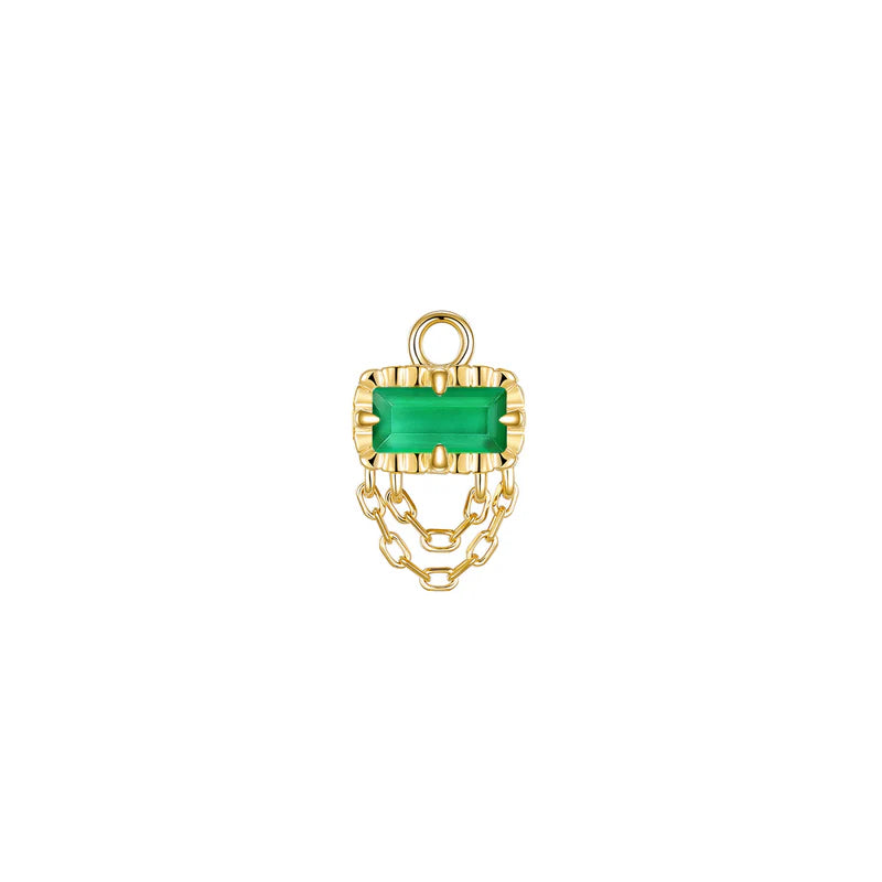 Hazel Fluted Edge Charm Colored Gemstone — Modern Mood