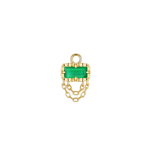 Hazel Fluted Edge Charm Colored Gemstone from Modern Mood