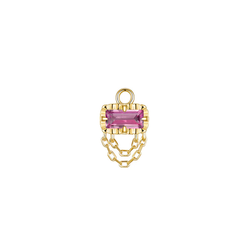 Hazel Fluted Edge Charm Colored Gemstone — Modern Mood