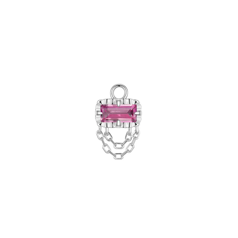 Hazel Fluted Edge Charm Colored Gemstone — Modern Mood