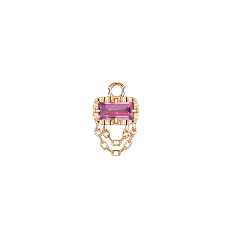 Hazel Fluted Edge Charm Colored Gemstone — Modern Mood