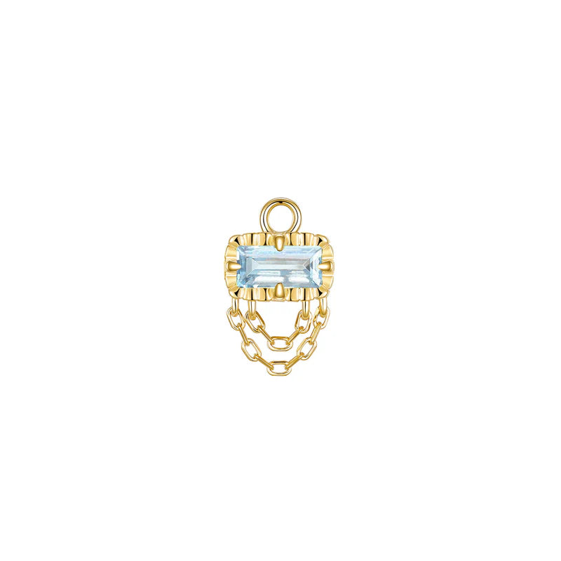Hazel Fluted Edge Charm Colored Gemstone — Modern Mood