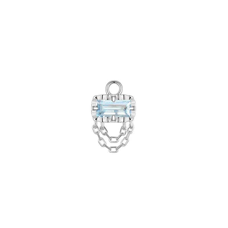 Hazel Fluted Edge Charm Colored Gemstone — Modern Mood