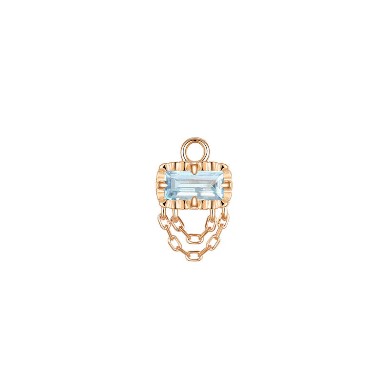 Hazel Fluted Edge Charm Colored Gemstone — Modern Mood