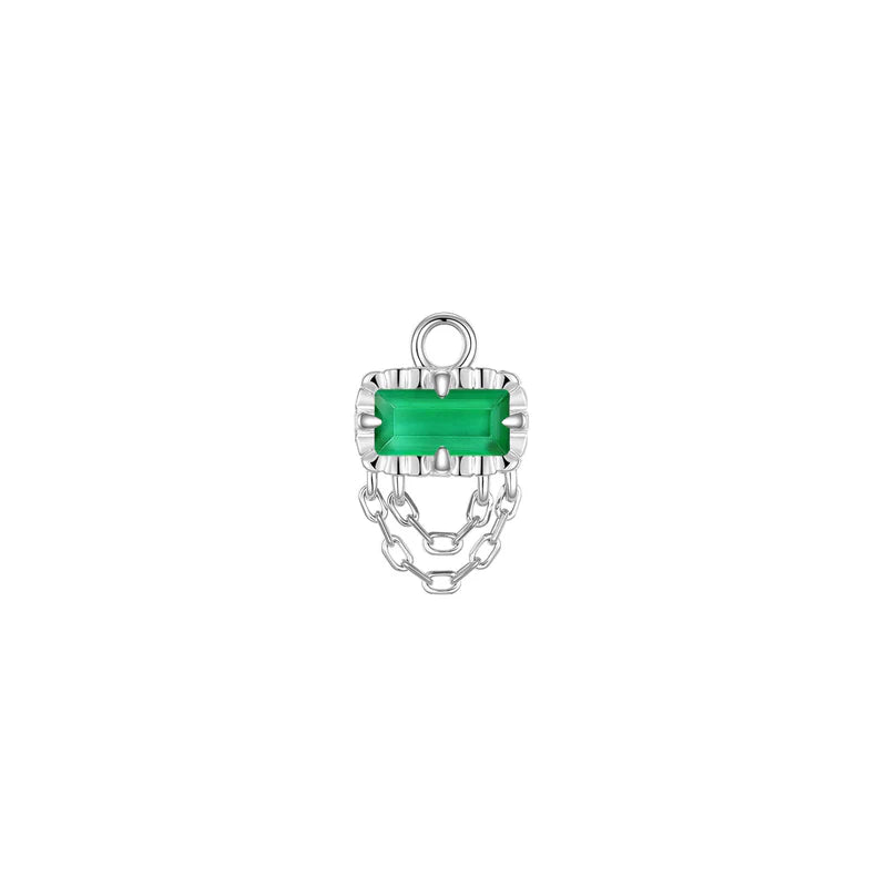 Hazel Fluted Edge Charm Colored Gemstone — Modern Mood