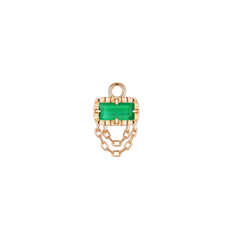 Hazel Fluted Edge Charm Colored Gemstone — Modern Mood