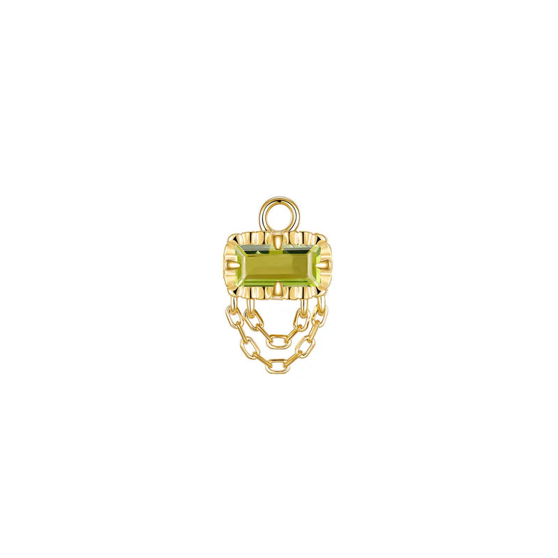 Hazel Fluted Edge Charm Colored Gemstone — Modern Mood