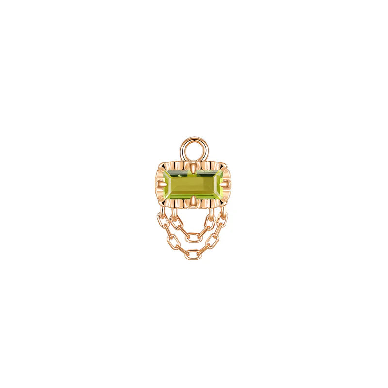 Hazel Fluted Edge Charm Colored Gemstone — Modern Mood