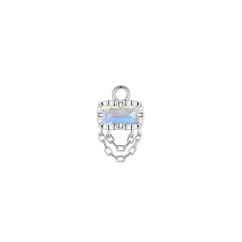 Hazel Fluted Edge Charm Colored Gemstone — Modern Mood