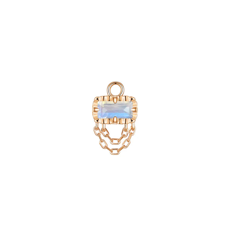Hazel Fluted Edge Charm Colored Gemstone — Modern Mood