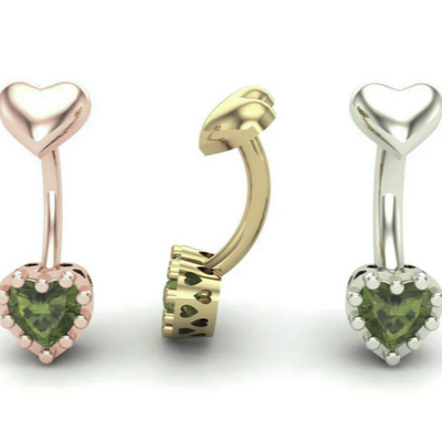 Heart Curved Barbell From Mushroom — M.US.HROOM
